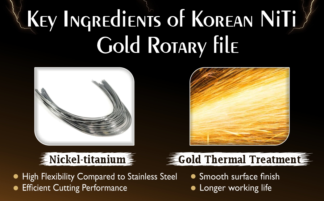 KOREAN NITI GOLD ROTARY FILE