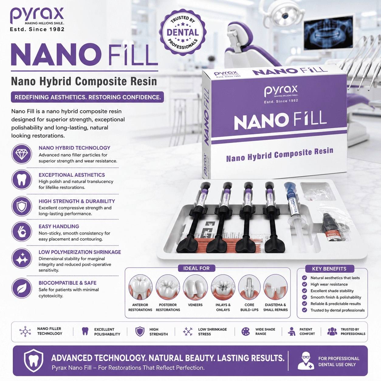 LIGHT CURE NANO HYBRID UNIVERSAL RESTORATIVE COMPOSITE KIT