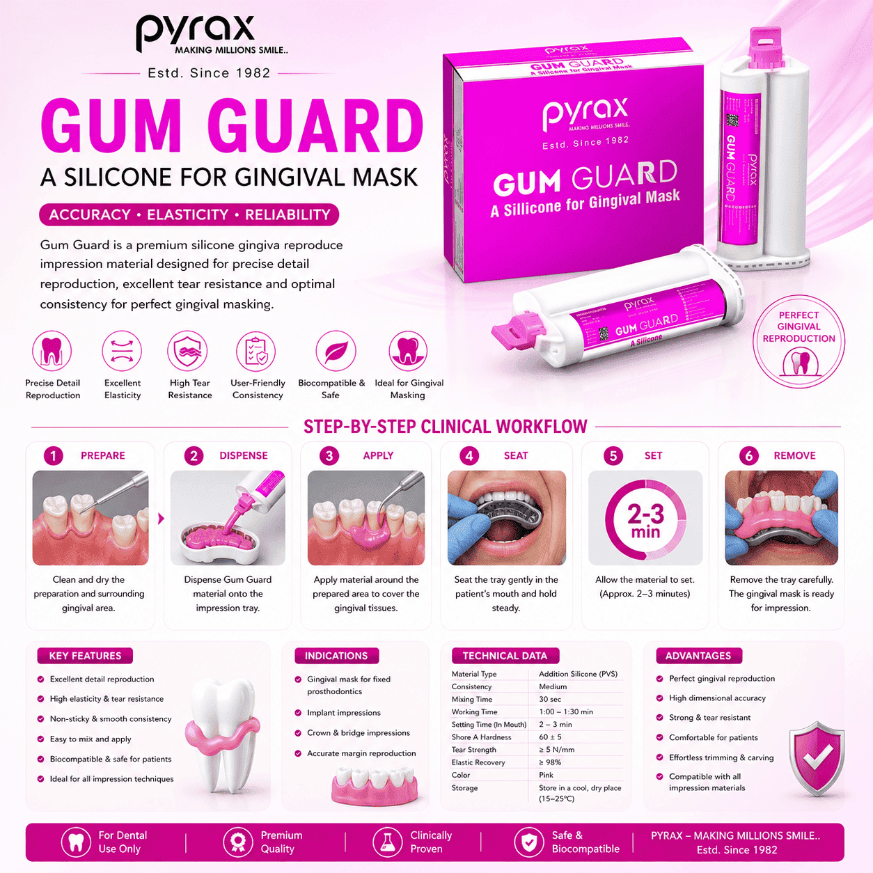 A SILICONE GINGIVA REPRODUCE IMPRESSION MATERIAL 2 INTO 50 ML