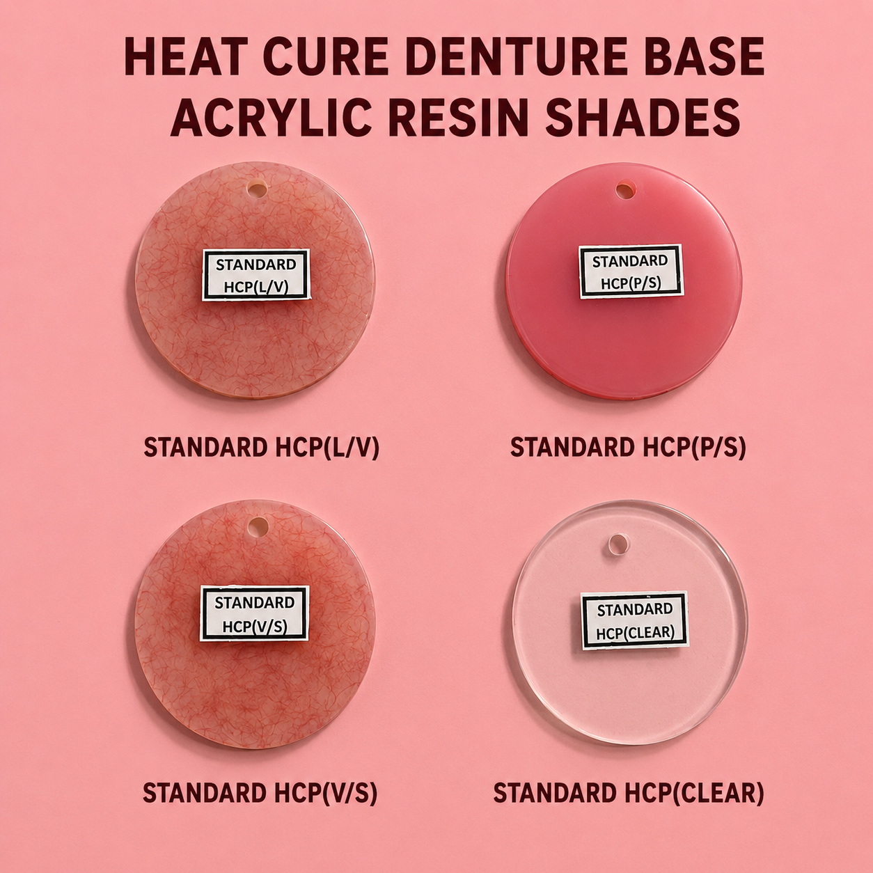 HEAT CURE DENTURE BASE MATERIAL PINK
