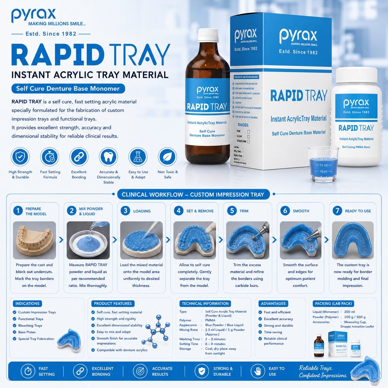 INSTANT ACRYLIC TRAY MATERIAL