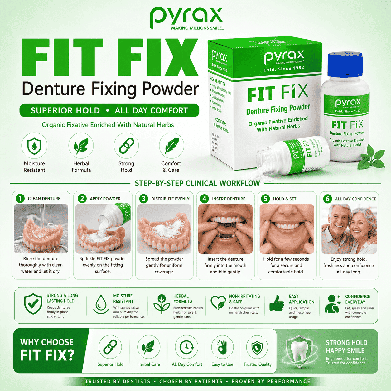DENTURE FIXING POWDER
