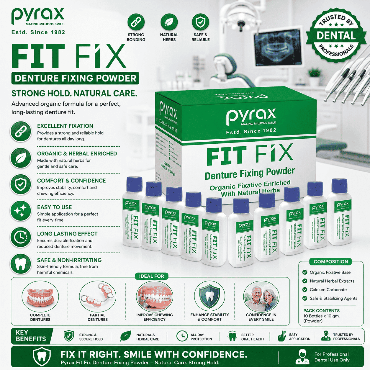 DENTURE FIXING POWDER