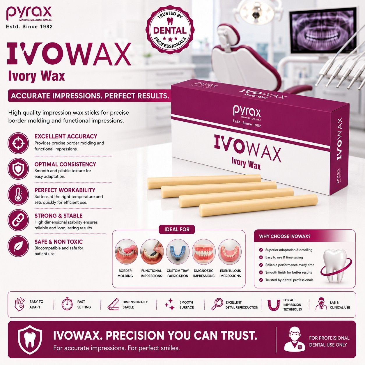 DENTAL IVORY CASTING WAX