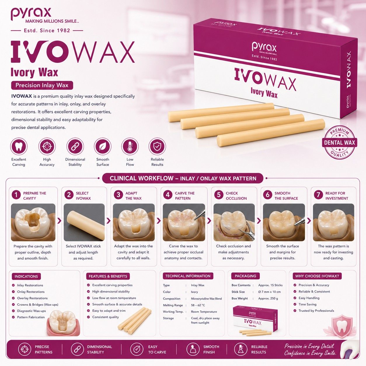 DENTAL IVORY CASTING WAX