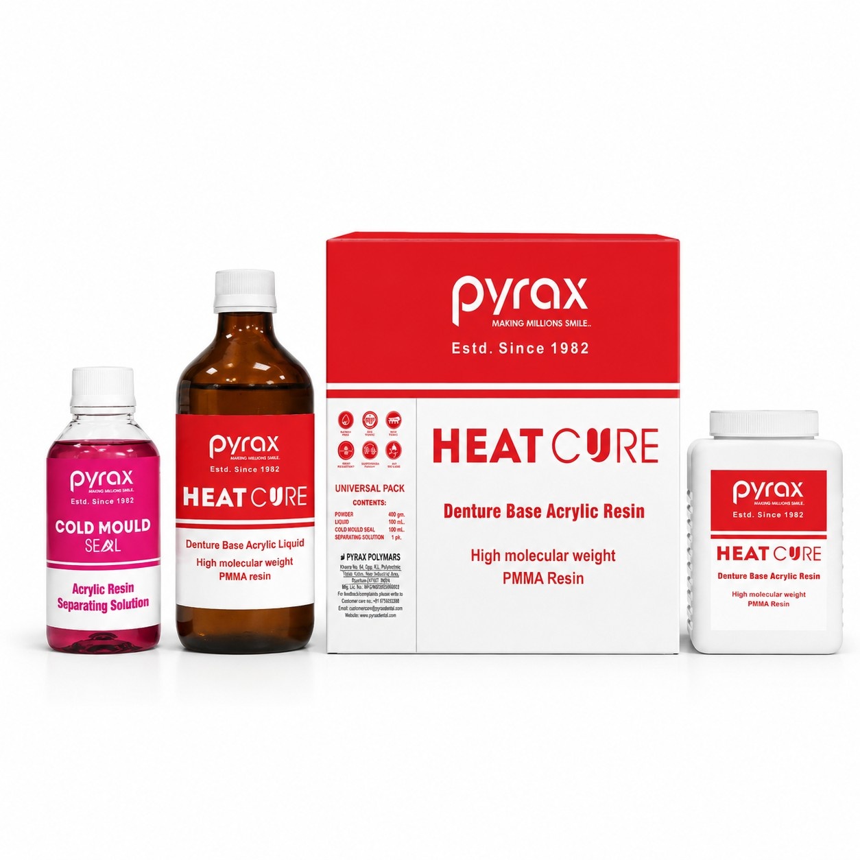 HEAT CURE DENTURE BASE MATERIAL VEINED PINK