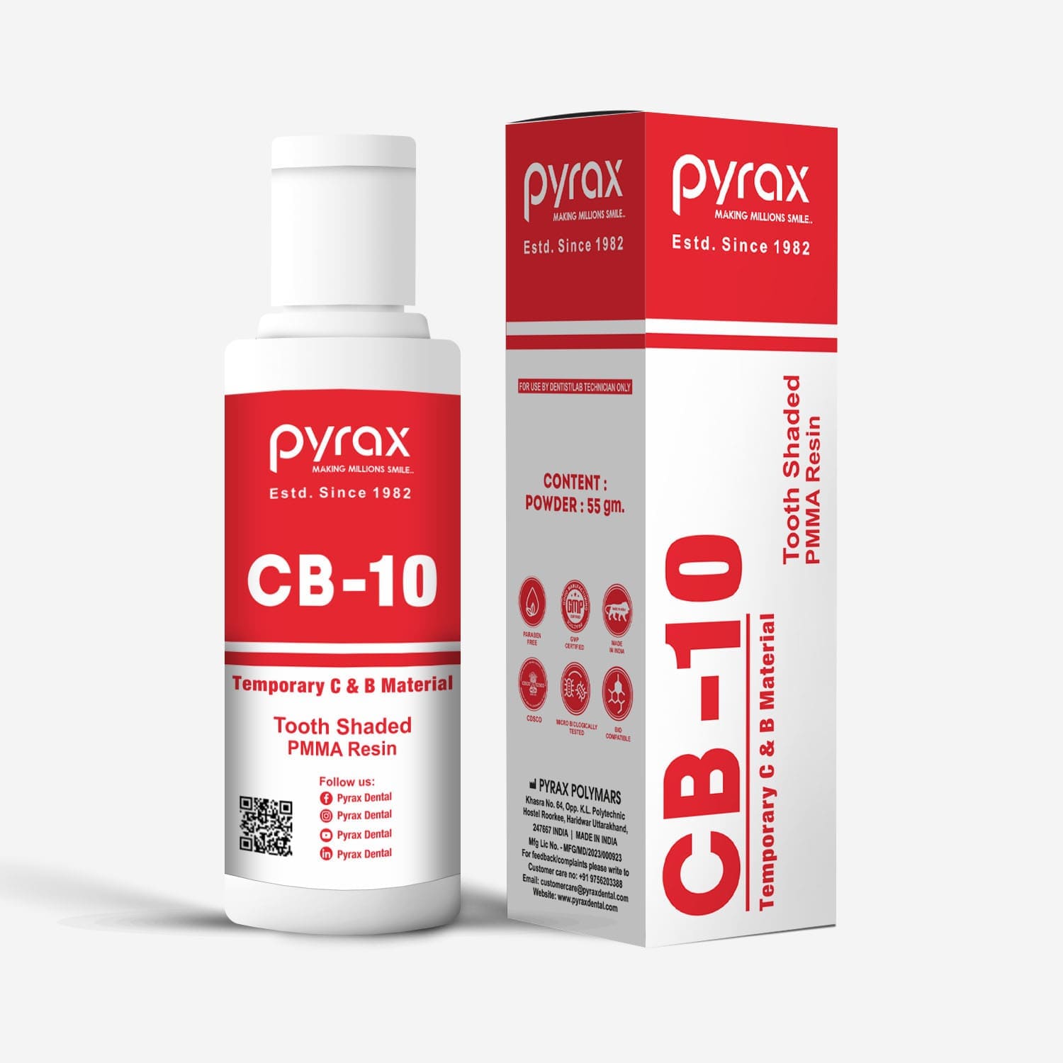 HEAT CURE TEMPORARY C AND B MATERIAL 3 KG